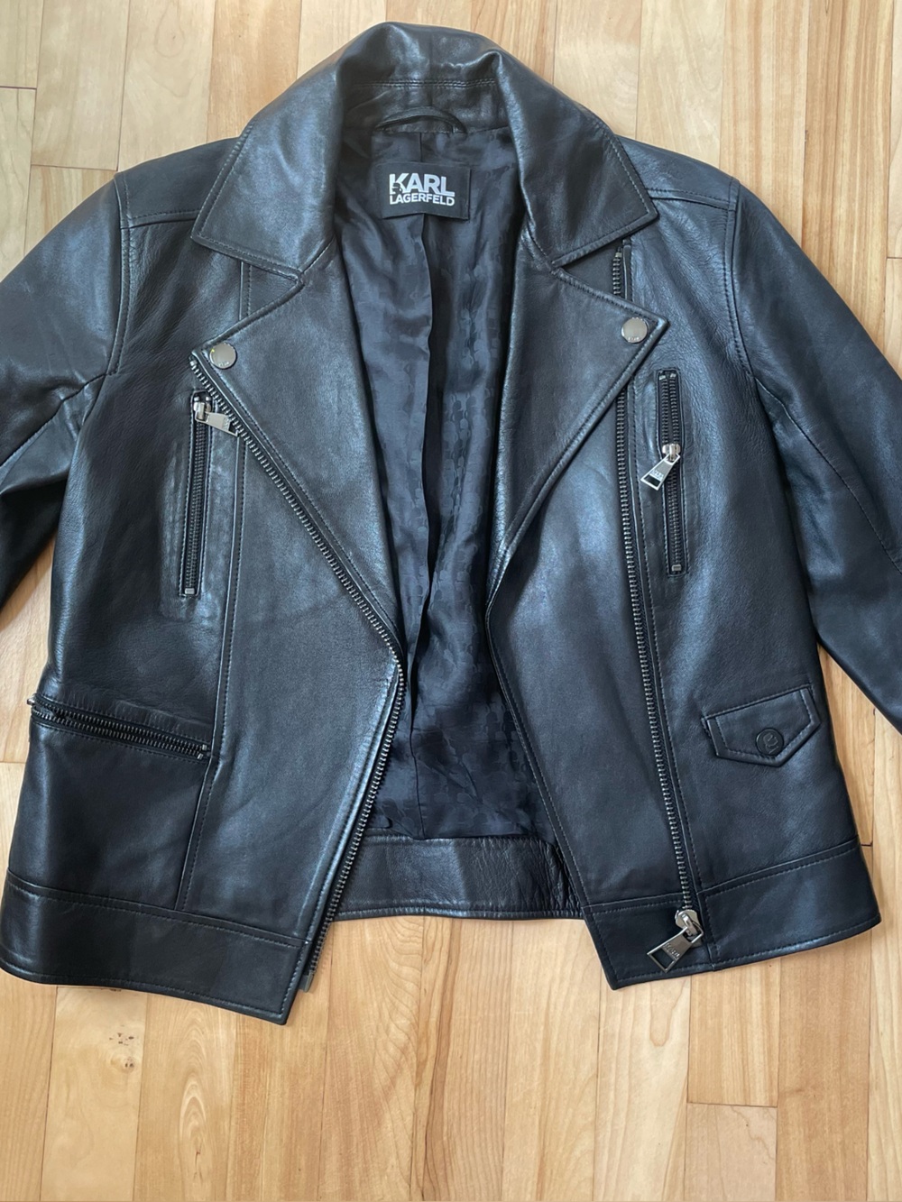 Karl Lagerfeld Black Leather Jacket